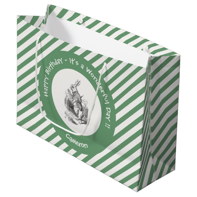 Alice i Wonderland White Rabbit Födelsedagsfest (Framsidan Vinklad)