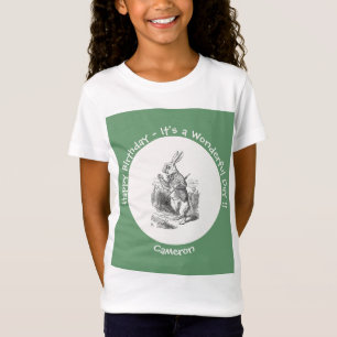 Alice i Wonderland White Rabbit Födelsedagsfest T Shirt