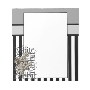 Alice i Wonderland White Rabbit Grunge Anteckningsblock