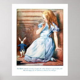 Alice i Wonderland White Rabbit Hål Print Poster
