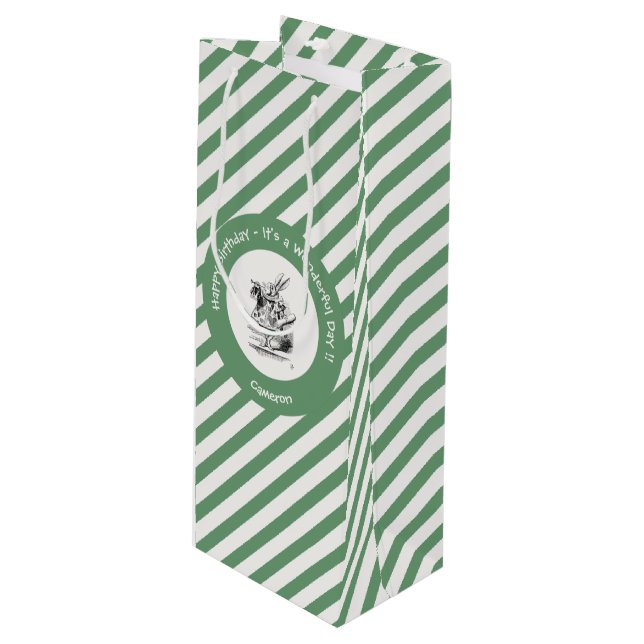 Alice i Wonderland White Rabbit Herald Birthday (Framsidan Vinklad)