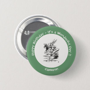 Alice i Wonderland White Rabbit Herald Birthday Knapp