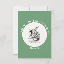 Alice i Wonderland White Rabbit Herald Birthday Tack Kort