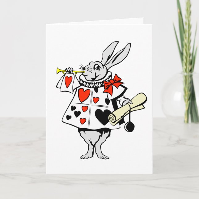 Alice i Wonderland - White Rabbit Kort (Framsida)