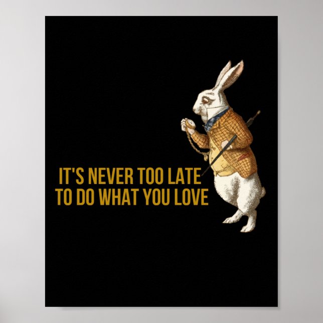 Alice i Wonderland White Rabbit Motivation Poster (Framsidan)