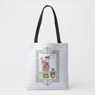 Alice i Wonderland White Rabbit Påskägg Basket Tygkasse