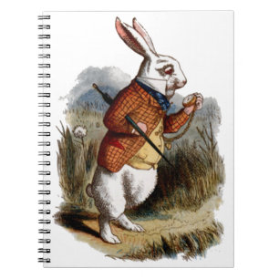 Alice i Wonderland White Rabbit Personalize Anteckningsbok