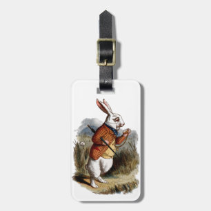 Alice i Wonderland White Rabbit Personalize Bagagebricka