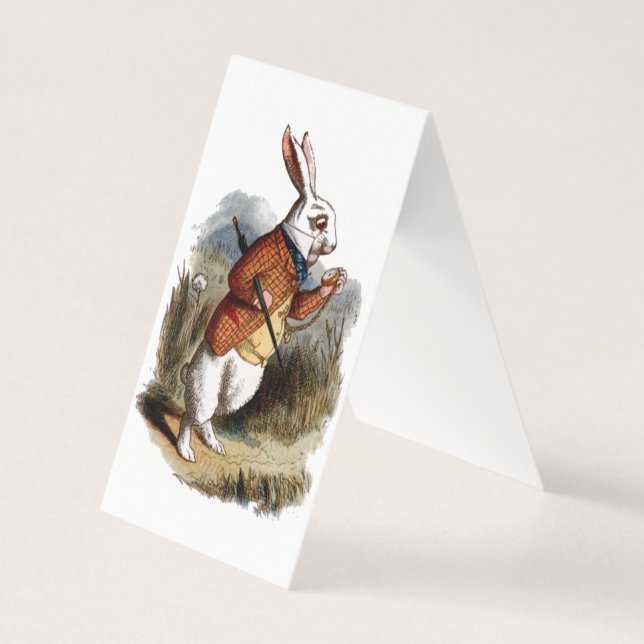 Alice i Wonderland White Rabbit Personalize Card Kort (Framsida)