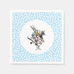 Alice i Wonderland White Rabbit Polka Dot Pappersservett