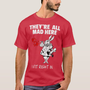 ALICE I WONDERLAND WHITE RABBIT SHIRT T