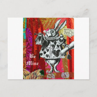 Alice i Wonderland White Rabbit Valentine Vykort
