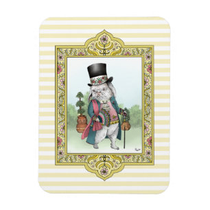 Alice i Wonderland White Rabbit Wearing Clothes Magnet