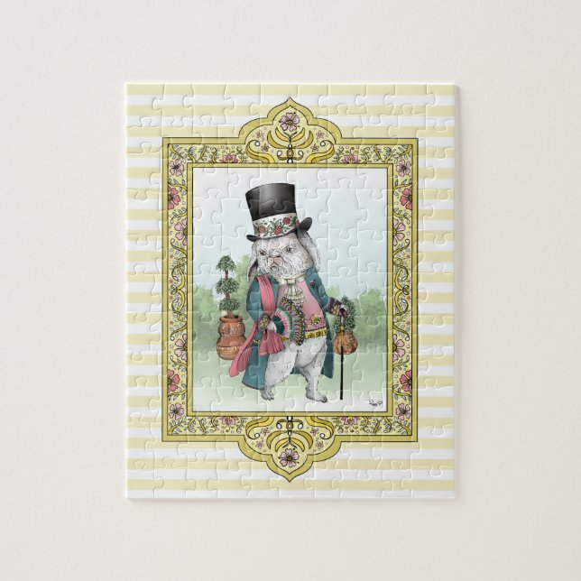 Alice i Wonderland White Rabbit Wearing Clothes Pussel (Vertikal)