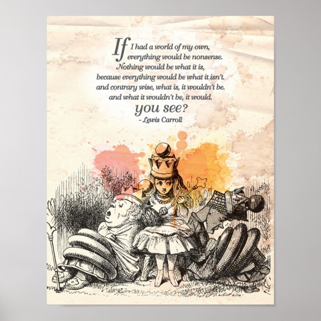 Alice i Wonderland "World of my Own" Poster (Framsidan)
