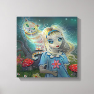 Alice i Wonderland Wrapped Canvas Skriv ut