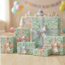 Alice i Wonderland Wrapping Papper Cute Kids