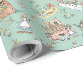 Alice i Wonderland Wrapping Papper Cute Kids Presentpapper