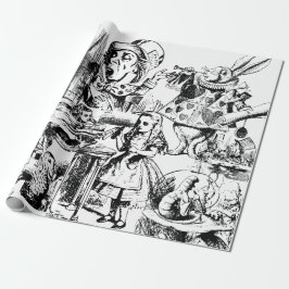 Alice i Wonderland Wrapping Papper Presentpapper