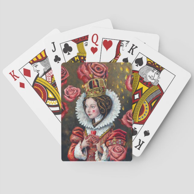 Alice i Wonderlands drottning av Heart Deck of Car Casinokort (Baksidan)