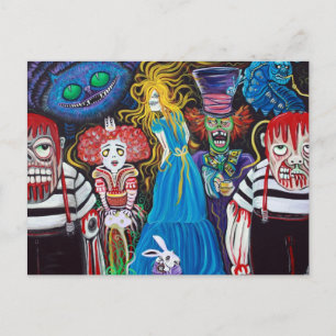 Alice i Zombieland Postcard Vykort
