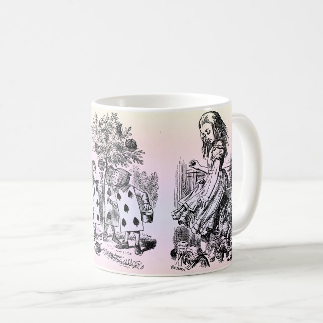 Alice im Wunderland – Alice in Wonderland pastel Kaffemugg (Framsida höger)