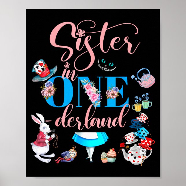 Alice In Onederland Family Sister Of The Birthday  Poster (Framsidan)