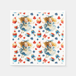 Alice in ONEDERLAND Festive Pattern Kids Birthday Pappersservett