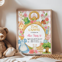 Alice in Onederland Födelsedagsfest Time Capsule Poster