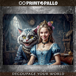 Alice in the Wonderland with Cheshire Cat