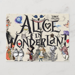 Alice in Wonderland 1865 Vykort