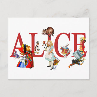 Alice In Wonderland and Friends Vykort