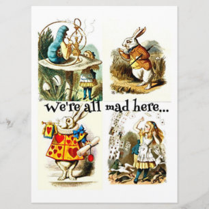 Alice In Wonderland Art gåva till kanin älskare Meny