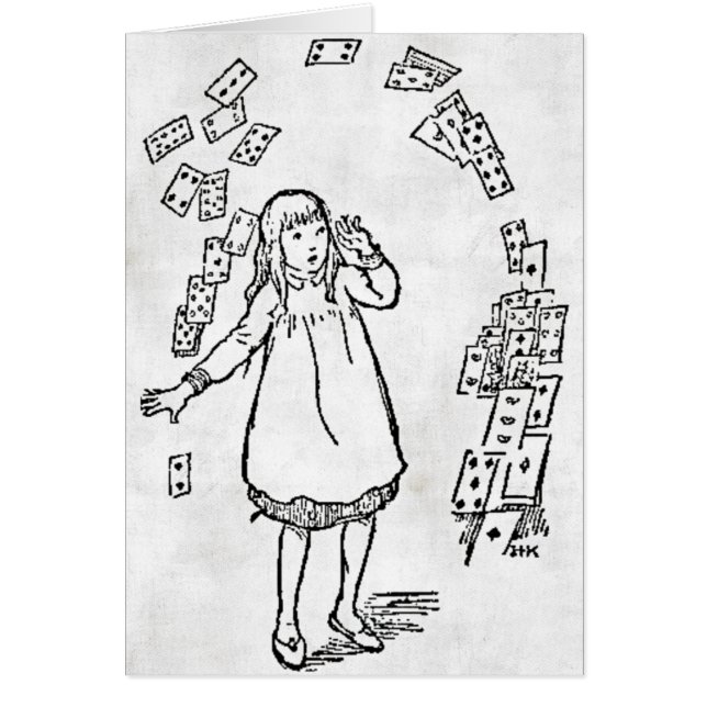 Alice in Wonderland Card Hälsningskort (Framsidan)