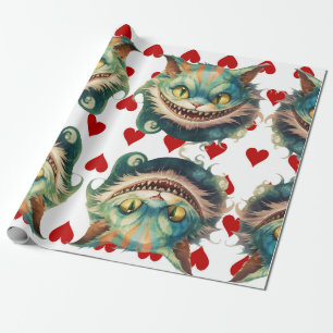 Alice in Wonderland Cat and Hearts Theme Presentpapper
