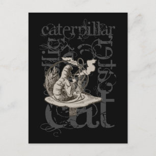 Alice in Wonderland Caterpelare Grunge (en) Vykort