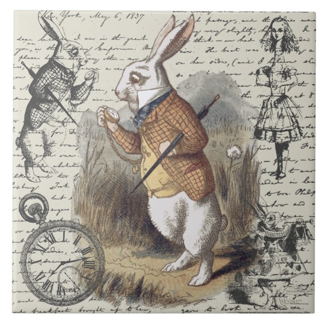 Alice in Wonderland Ceramic Tile Kakelplatta (Framsidan)