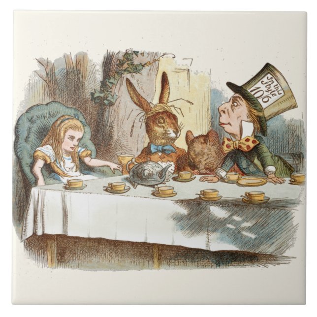 Alice in Wonderland Ceramic Tile Kakelplatta (Framsidan)