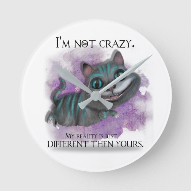 Alice in Wonderland clock. Rund Klocka (Framsida)