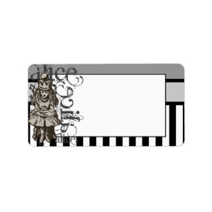 Alice in Wonderland drottAlice Grunge Adressetikett