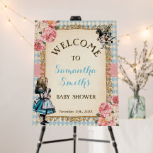 Alice In Wonderland Floral Welcome Baby Shower