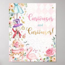 Alice In Wonderland Födelsedagsfest Dekoration Sig Poster