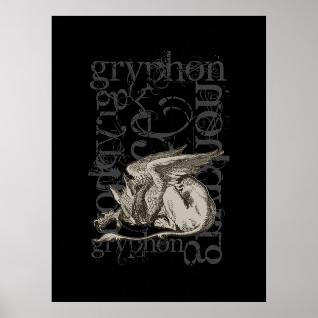 Alice In Wonderland Griffin Grunge (Figur) Poster (Framsidan)