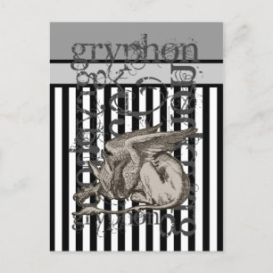 Alice In Wonderland Griffin Grunge Vykort