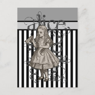 Alice In Wonderland Grunge Vykort