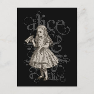 Alice In Wonderland Grunge Vykort