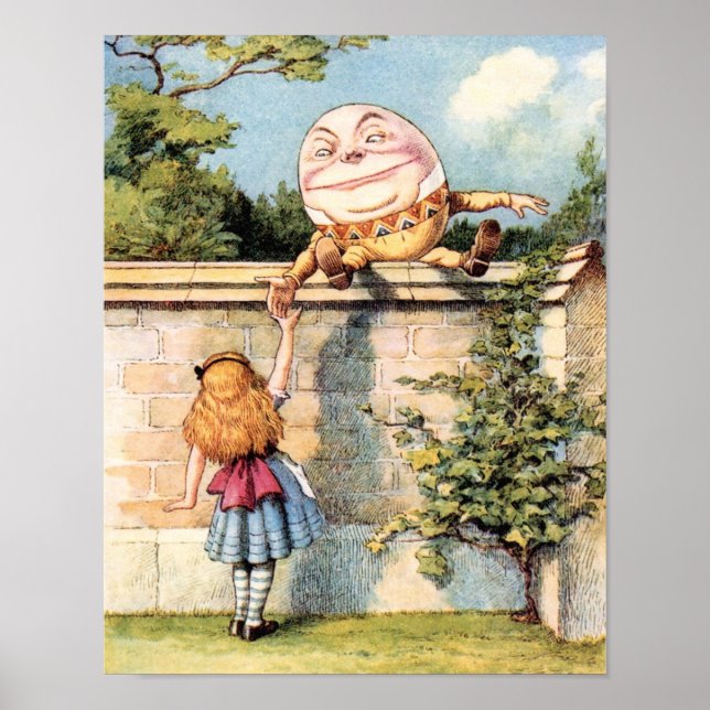 Alice In Wonderland Humpty Dumpty Poster (Framsidan)