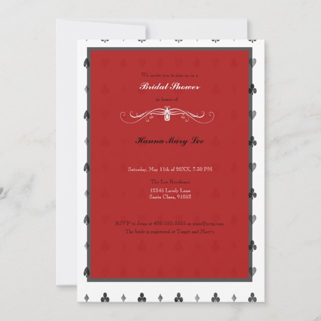 Alice In Wonderland Inbjudningskort för möhippan (Framsida)