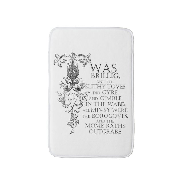 Alice in Wonderland Jabberwocky Bath Mat Badrumsmatta (Framsidan (Vertikal))