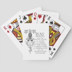 Alice in Wonderland Jabberwocky Dikt Spelkort